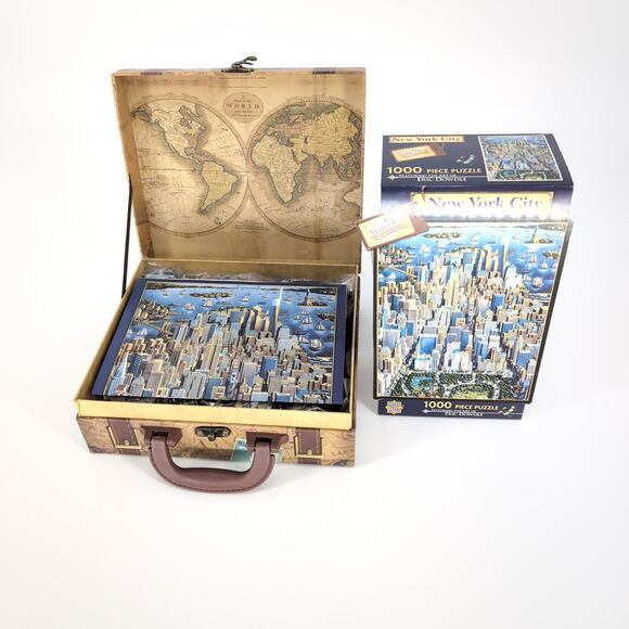 Explore America New York City 1000 Piece Puzzle by Eric Dowdle Suitcase Box NEW - Picture 9 of 10